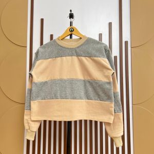 ONESET KIYOWO MULTICOLOUR STRIPE SWEATAER CROP & JOOLY UP CARGO SWEATPANT