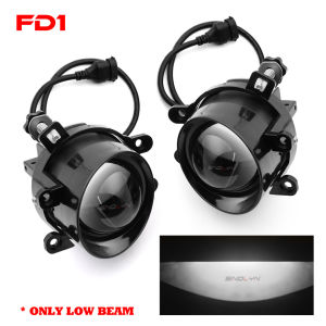 3 Bi LED Projector Lens H11 Fog Light Red Devil Demon Eyes For Toyota Fortuner/Hiace/Innova/Vios/Avanza/Camry/Yaris/Corolla/Hilux Fog Lamp Bumper Spotlight Car Accessory Retrofit