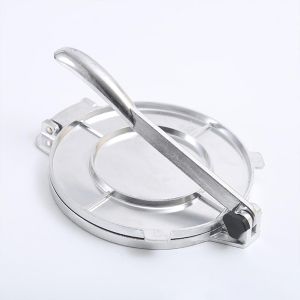 Manual Tortilla Press Maker Pita Maker Machine Chapati Roti Maker Kitchen Tools Household Round DIY Aluminum Alloy Cake Presser