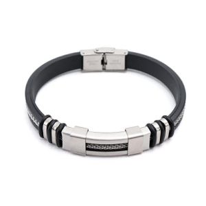 Punk Black Gold Bracelet Exaggerated Fashion Mens Jewelry Stainless Steel Titanium Bracelet