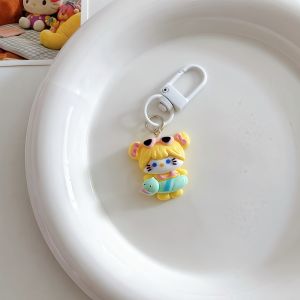 Cute girly KT cat keychain pendant cartoon bag hanging decoration student backpack accessory small gift for bestie