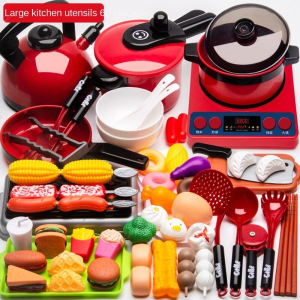 【With Stove】61pcs Plastic Kitchen Cooking Toy Set Children’s toys New Fashion High Quality BEST Mini Kitchen toys Sets Cartoon Mini Kitchen Set Toy Kid Play