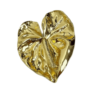 HOMEVOYAG สง่างาม เข็มกลัดใบไม้ แวววาว ผิวสัมผัสที่ประณีต ป้ายติดเสื้อ แบบย้อนยุค เงินและทอง เข็มกลัดวินเทจ ของตกแต่งงานปาร์ตี้