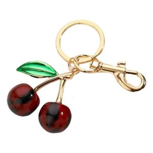 Artisanal Cherry Resin Pendant With Trendy Leopard Designs Bag Charm Suitable For Daily Wear And Social Gatherings