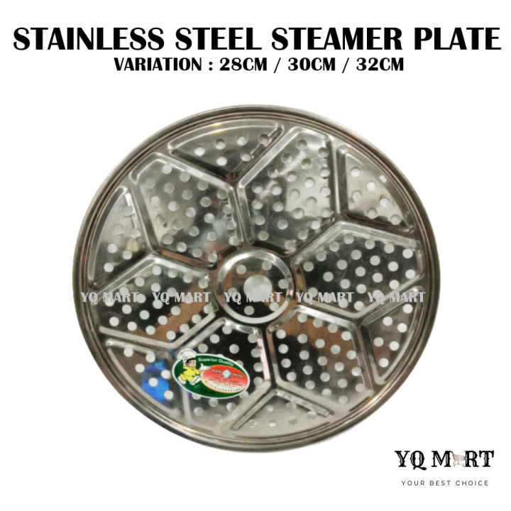Stainless Steel Steamer Plate/Steaming Tray/Hidangan Kukus Lazada