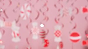 Christmas Ceiling Hanging  Candy Cane Foil Swirls Decorations for Home Winter Holiday Streamers Decorations Xmas Party Decor