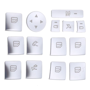 Chống trầy xước cửa sổ xe ô tô xe hơi nâng cửa kính nhãn dán trên nút cho một B C E GLA CLA GLK GL GLe lớp