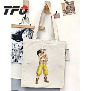 TFO Tote Bag One Piece the Straw Hat Pirates Monkey D. Luffy Versatile Ideal for College School