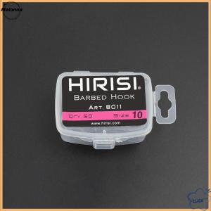 Follow Get More【Metonna】 Hirisi 50pcs Boxed Teflon Hooks Barbed Multi-Type Hooks Carp Hooks Fishing Tackle