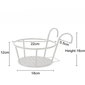 4pcs Garden Hanging Plant Iron Rack Balcony Plant Stand Flower Pot Holder Thicken Hanging Plant Rack Plant Pot Hanger Flower Holder Metal Iron Art Hanging Baskets Rack Stand Great for Outdoor Patio Balcony Window Porch Garden Fence Planters Indoor Office