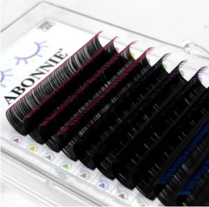 ขนตาปลอม ขนมิงก์ธรรมชาติ แบบนิ่ม ไล่โทนสี 12 แถว คละสี สำหรับต่อขนตา [พร้อมส่งในไทย]