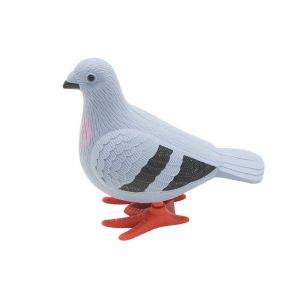 BEIBEI 1 PCS Cute Miniature Pull Back Pigeon Ornament Plastic Educational Toy Artificial Feather Figurine Pigeon Clockwork Toys Animal Model Wind Up Toys