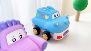 Remote Control Car Toy Soft Rubber Cartoon Lighting Sound Effect Children Infants Cross-Border Drop-Resistant Remote-control automobile