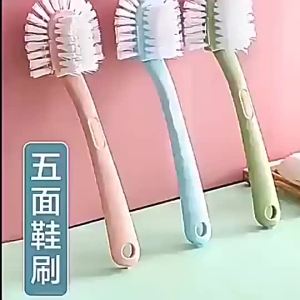 COD Multi-Functional Creative Five-Sided Shoe Brush Double-Sided No Dead Corner Shoe Washing Brush