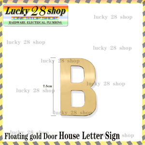 GOLD DOOR HOUSE LETTER SIGN A-Z (ADHESIVE TAPE)
