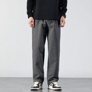 8 Colors Mens Cotton Elastic waist Straight Pants(No Elasticity)90-71