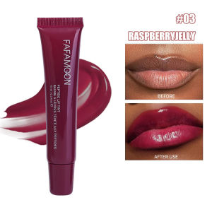 กริลกริ๊บกระจกแบบนิ่ม8สีลิปกลอสสีน้ำตาลนู้ดลิปลิปกลอสเครื่องสำอางความงามลิปสติกเหลวใสให้ความชุ่มชื้น