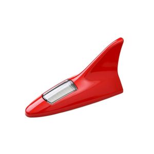 LUMIYA Solar Energy Charging Car Shark Fin Antenna 8 Light Effects Strobe Flash Mode Solar Car Antenna Cute 4 Light Colors Auto Roof Aerial Car Exterior Modification