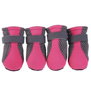 SKJK Chống trượt Siêu mềm Bảo vệ chân cho Poodle Yorkshire Lưới cho chó lớn nhỏ Đồ dùng cho thú cưng Giày cho chó Giày đi mưa cho thú cưng Giày cho chó