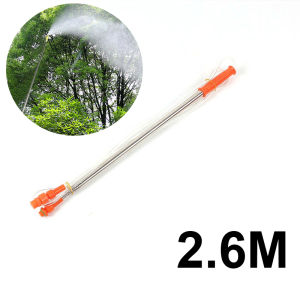 Retractable Spraying Rod Stainless Steel Pesticide Spray Sprayer 3.6M/2.6M Retractable Manual Sprayer Pesticide Spray Rod Extension Sprayer Spray Rod with Transparent Plastic Hose-Ideal For Garden Pesticide Spraying Car Washing And Watering