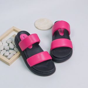 DUNKENSTOCK Cherry Sandal Wanita Wedges Slip On Duoble Strap Hak Tinggi 5 Cm Bahan Jelly Empuk Model Terbaru Kekinian