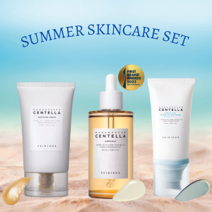 (Bundle Deal)SKIN1004 Summer Skincare Set/Ampoule/Soothing Cream/Hyalu-Cica Water-Fit Sun Serum (Made In Korea) - Hebeloft