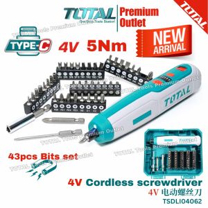 TOTAL Tools 4V Compact light-weight LED Light portable Cordless screwdriver - TSDLI04062