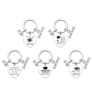 Tốt nghiệp Keychain khắc Keychain thời trang Móc treo chìa khóa chìa khóa bằng thép không gỉ tốt nghiệp quà lưu niệm cho sinh viên