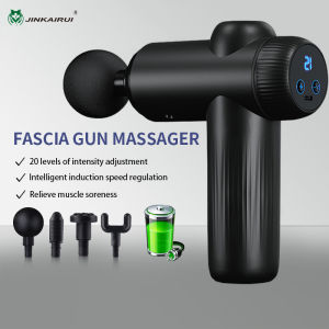 Jinkairui ปืนนวด 6 หัวมือถือเครื่องนวดเนื้อเยื่อลึกเครื่องนวดกล้ามเนื้อลึกแบบมืออาชีพการผ่อนคลายร่างกายความถี่สูงเครื่องนวด Fascial สั่นฟิตเนสของขวัญสำหรับครอบครัวและเพื่อน