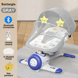 【Ready stock】Newborn rocking chair swing with remote control electric baby rocking chair automatic rocking luxury cradle baby rocking chair