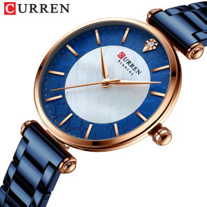 CURREN Watches for Women Luxury Brand Elegant Thin Quartz Wristwatch with Stainless Steel Simple Female Clock 9072