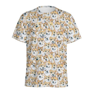 [Local Stock] VCC Cartoon Corgi Pattern T Shirt Men 3D Printed Animal Dog German Shepherd T-shirt Street Loose Short Sleeve Tops Kids Tee Shirts