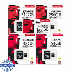 ♥100%Original Product+Free Send adapter+card reader♥Original Kingston Micro SD Card TF Card  2TB 1TB 512GB 256GB 128GB Micro SDHC 80MB/s TF Canvas Select Memory Card Class 10