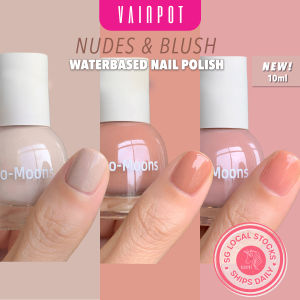 [Vainpot-SG] TWO MOONS Nude & Blush Water Based Peel Off Non-Toxic Nail Polish - 10ml