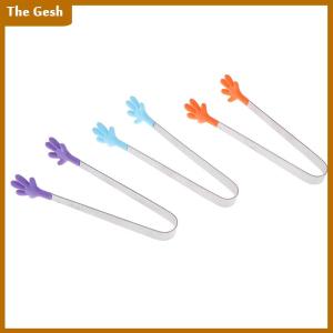 [The Gesh] Silicone thép không gỉ nấu ăn nhà bếp Ice tong thực phẩm BBQ salad tay Clip