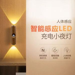 Colorful Motion Sensing LED Wall Light Adjustable Color RGB Decorative Light USB Rechargeable Magnetic Corridor Light For Bedroom