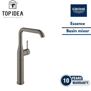 GROHE Essence Basin Mixer XL-Size | For Free Standing Basins | Adj Mousseur | Brass | Black | 10-year Warranty | 32901AL1