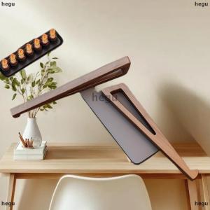 [COD] hegu 1 Bộ có thể gập lại máy tính xách tay bằng gỗ đứng có thể điều chỉnh Ergonomic 12 ° góc với thiết kế làm mát cho máy tính bảng máy tính xách tay