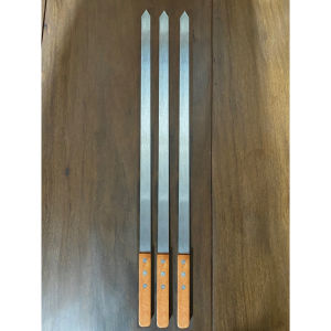 [selected]PANGCUCINA Extra Long Asador 59.5cm BBQ Long Flat Stainless Steel Skewer kebab stick