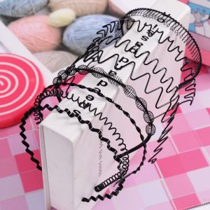 ED Cross Wave Shape Headband Double Layer Spring Shape Men Hair Bands Elegnat Hair Accessories Thin Metal Hair Hoop Female/Girls
