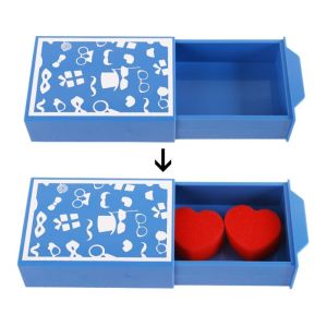DYT Full of Mystery Magic Box Wonderful Feeling Purple Blue Magic Tricks Box Fun Toys Close Up Vanished Box Kids Teens