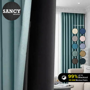 SANCY Ring/Hook and Rod Solid Color 99% Full Shading Curtains Blackout Heat Insulation UV Protection Silk Curtain - Fulfilled by SANCY