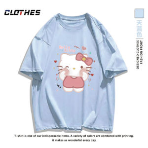 เสื้อยืดเนื้อผ้าคอตตอลแท้ CM154 ทรงสวยไม่ย้วย สีไม่ตกเนื้อผ้าดี ตัดเย็บดี