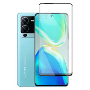 2in 1 bọc hoàn toàn bảo vệ màn hình cho Vivo v25pro V25 Pro 5g V27 v27pro kính cường lực cong kính bảo vệ điện thoại cho vivov25pro v27e ống kính máy ảnh phim