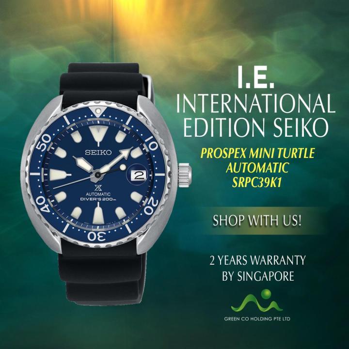 SEIKO INTERNATIONAL EDITION PROSPEX MINI TURTLE AUTOMATIC SRPC39K1 BLUE DIAL Lazada Singapore