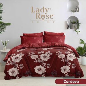 Bedcover Set Lady Rose Prime Queen 160x200 Tinggi 30cm Fitted - Motif Abstrak / Bunga / Geometri / Minimalis