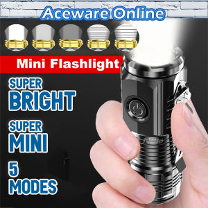 LED Flashlight Usb Torchlight Rechargeable torch light Mini Flashlight Camping Touchlight Military Lampu Suluh