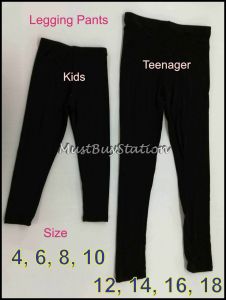 MBS Size 4 - 18 Kid -Teenager Tight Leggings Pants (Rayon and Spandex)