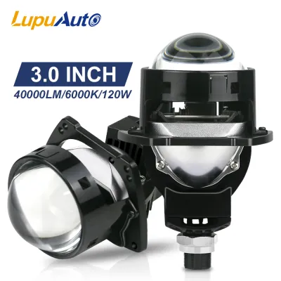 Lupuauto 2ชิ้น 3นิ้ว ไฟหน้าโปรเจคเตอร์ ไฟต่ำสูงในตัว ไฟเลนส์โปรเจคเตอร์ Bi LED โปรเจคเตอร์รถยนต์ หลอดไฟในตัว โปรเจคเตอร์ h4 bi led projector H4 H7 9005 9006 6000K 2.5นิ้ว 1.5นิ้ว ประกัน 1 ปีร้านในประเทศ(ร้านกรุงเทพส่งของ24ชม）