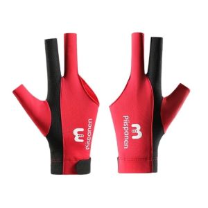 VERMILL 1Pcs Anti-slip Snooker Glove Three Fingers Elastic Training Glove Universal Breathable Billiard Glove Fitness Accessories